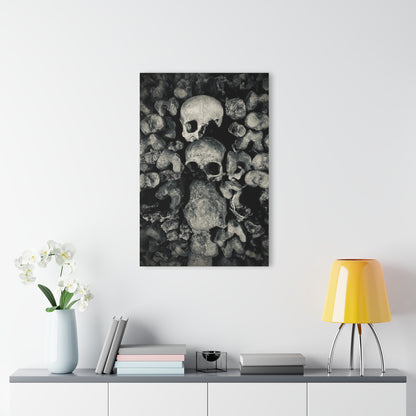 Acrylic Wall Art - Skull Photography Paris Catacombs Print