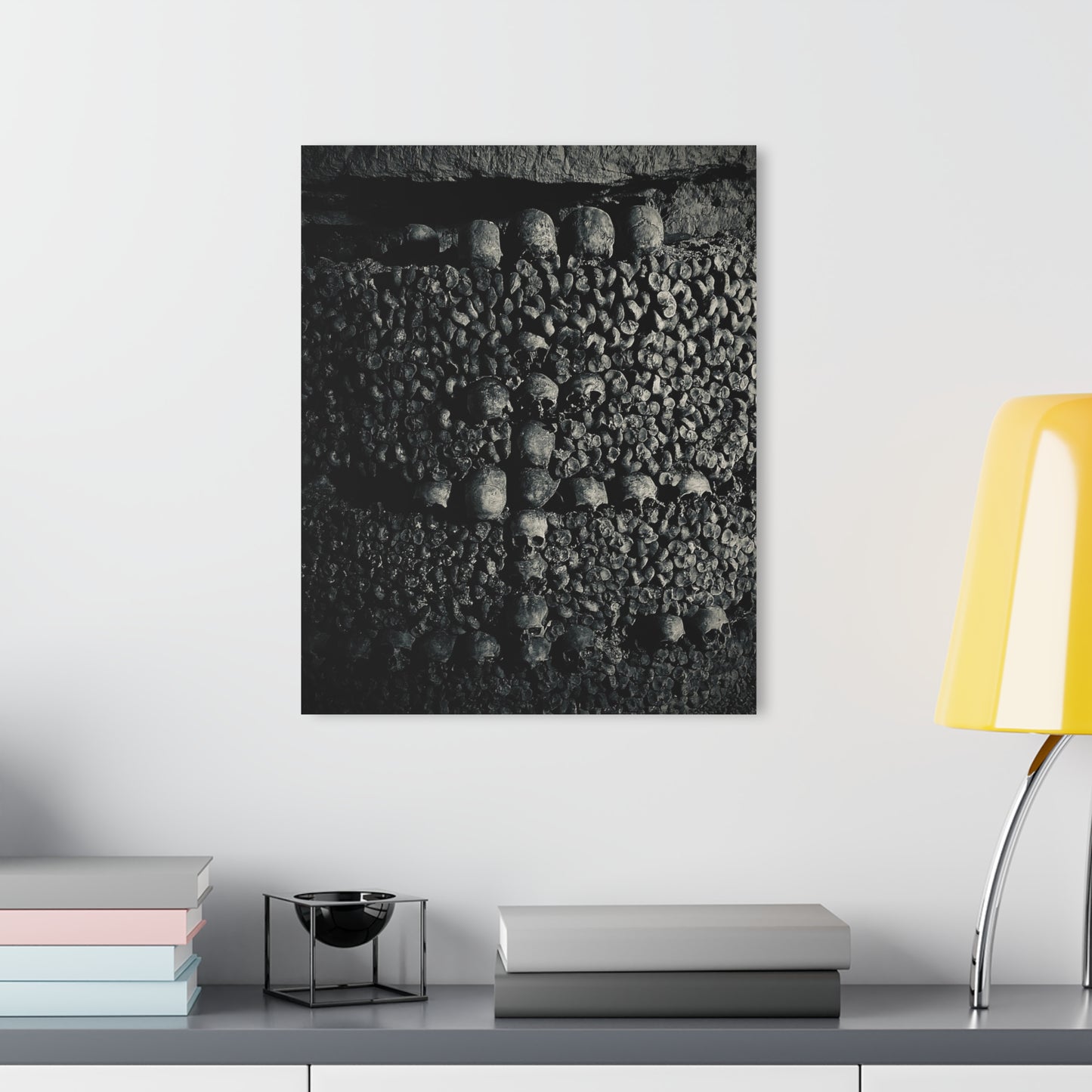 Cross of Skulls Acrylic Photography Print by BeautyInDeathArt