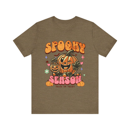 Spooky Season Tshirt, Halloween Pumpkin Tee, Trick or Treat Shirt, Retro Fall Top, halloween tshirt