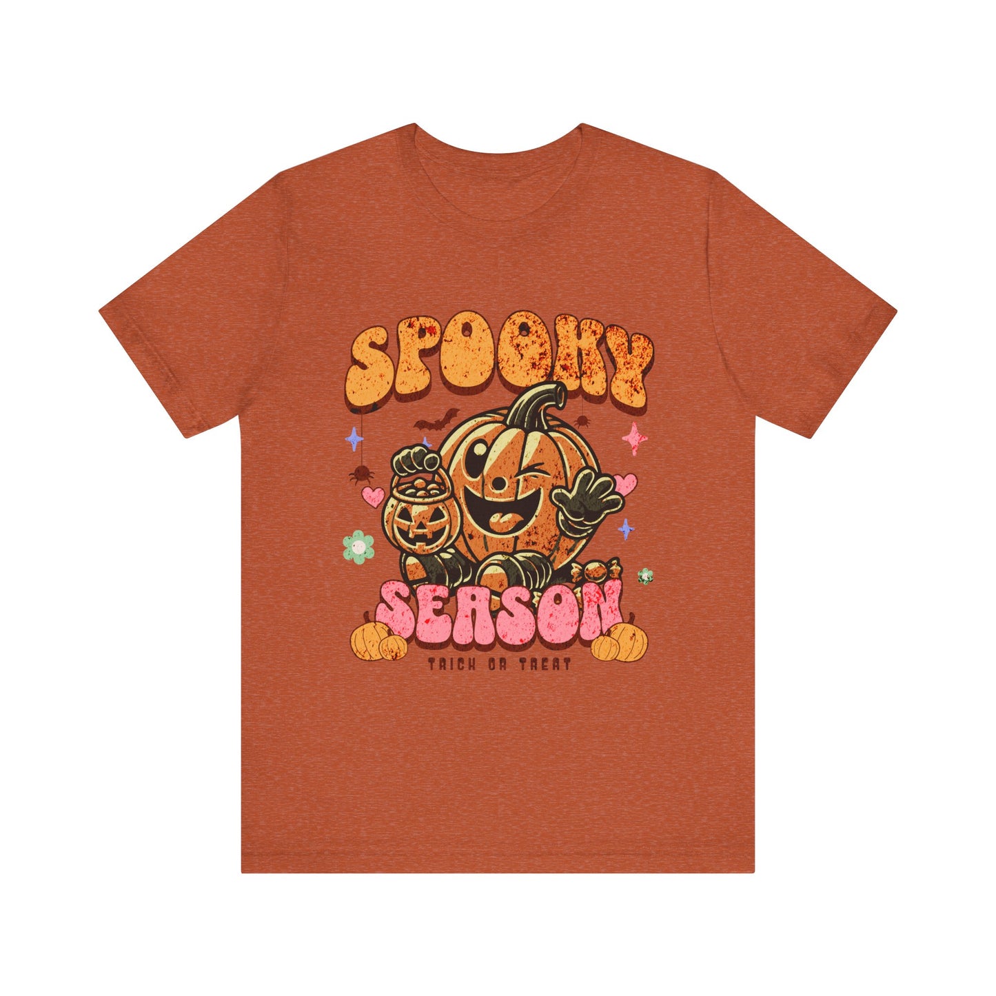 Spooky Season Tshirt, Halloween Pumpkin Tee, Trick or Treat Shirt, Retro Fall Top, halloween tshirt