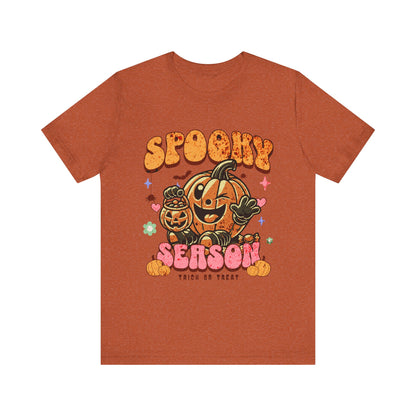 Spooky Season Tshirt, Halloween Pumpkin Tee, Trick or Treat Shirt, Retro Fall Top, halloween tshirt