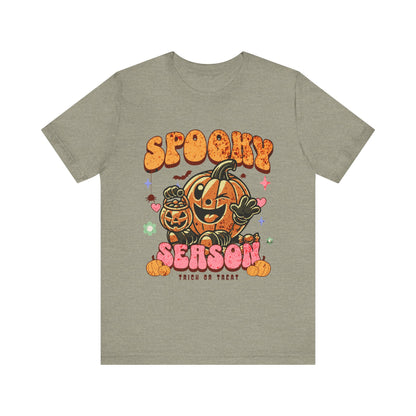 Spooky Season Tshirt, Halloween Pumpkin Tee, Trick or Treat Shirt, Retro Fall Top, halloween tshirt