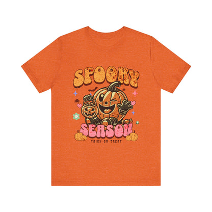 Spooky Season Tshirt, Halloween Pumpkin Tee, Trick or Treat Shirt, Retro Fall Top, halloween tshirt