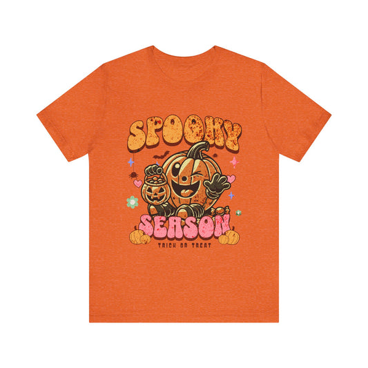 Spooky Season Tshirt, Halloween Pumpkin Tee, Trick or Treat Shirt, Retro Fall Top, halloween tshirt